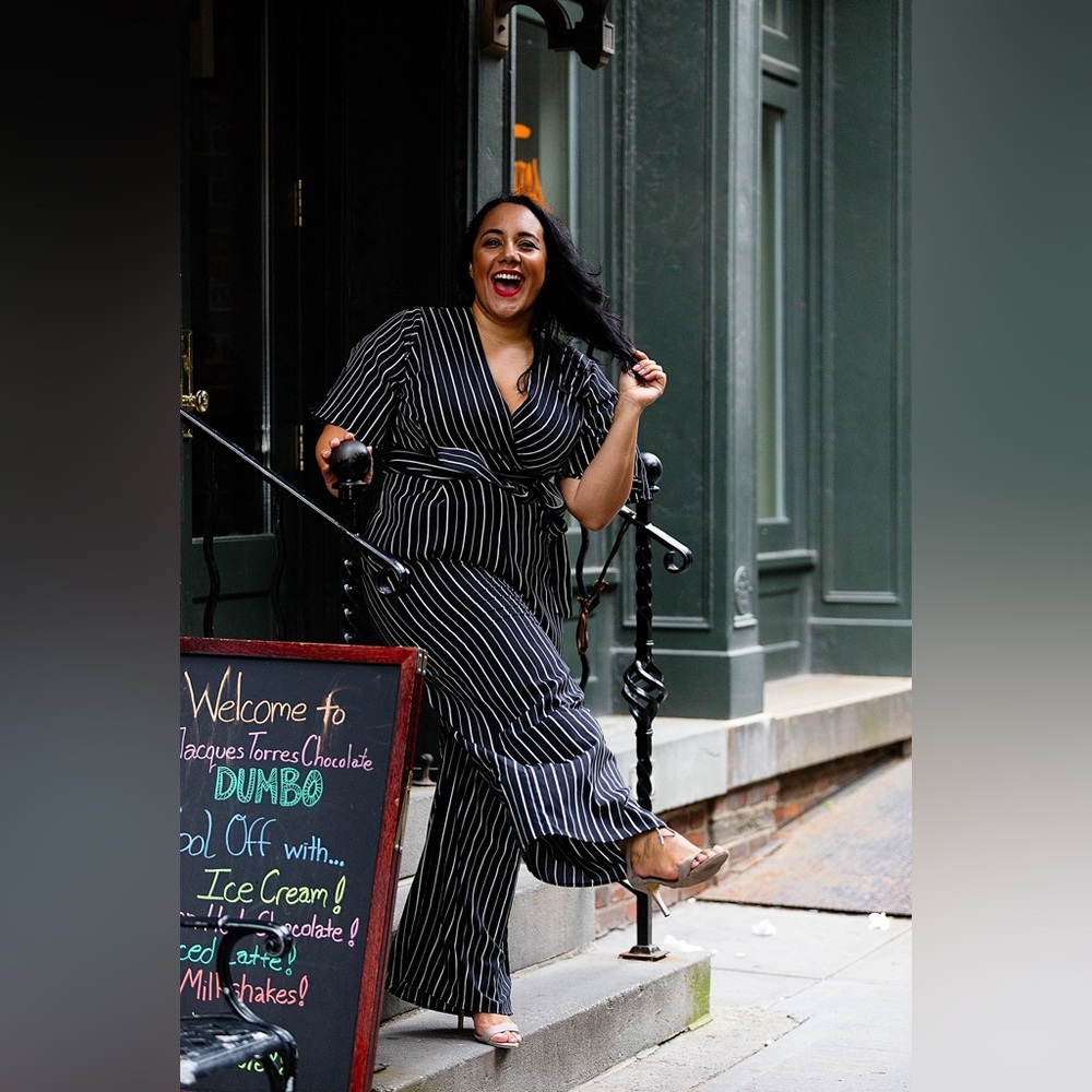 Debshops pinstripe jumpsuit